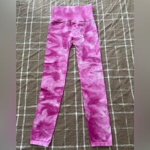 VGUC, Free People Movement Women’s Pink Tie Dye Workout Leggings Size XS